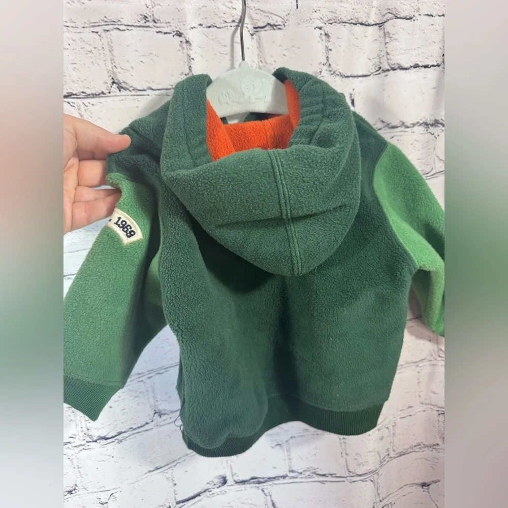 Baby GAP Kids Green and Orange Color Block Pull Over Hoodie